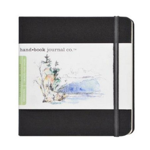 Global Art Handbook Travelogue Artist Journal, 5.5" x 5.5", Ivory Black