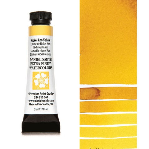 Daniel Smith Extra Fine Watercolor, 5 ml, Nickel Azo Yellow