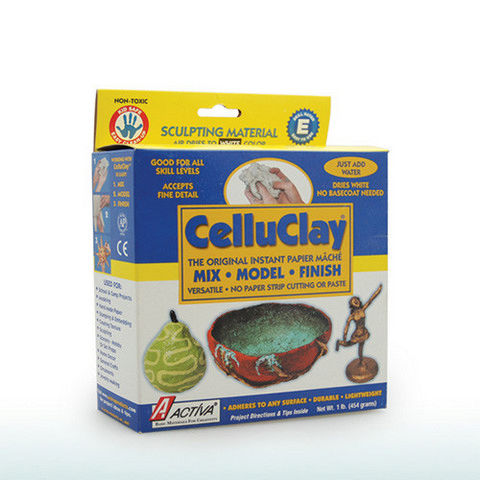 Activa CelluClay Instant Papier Mache, White, 1 lb.