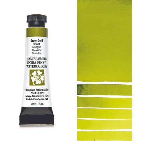 Daniel Smith Extra Fine Watercolor, 5 ml, Green Gold