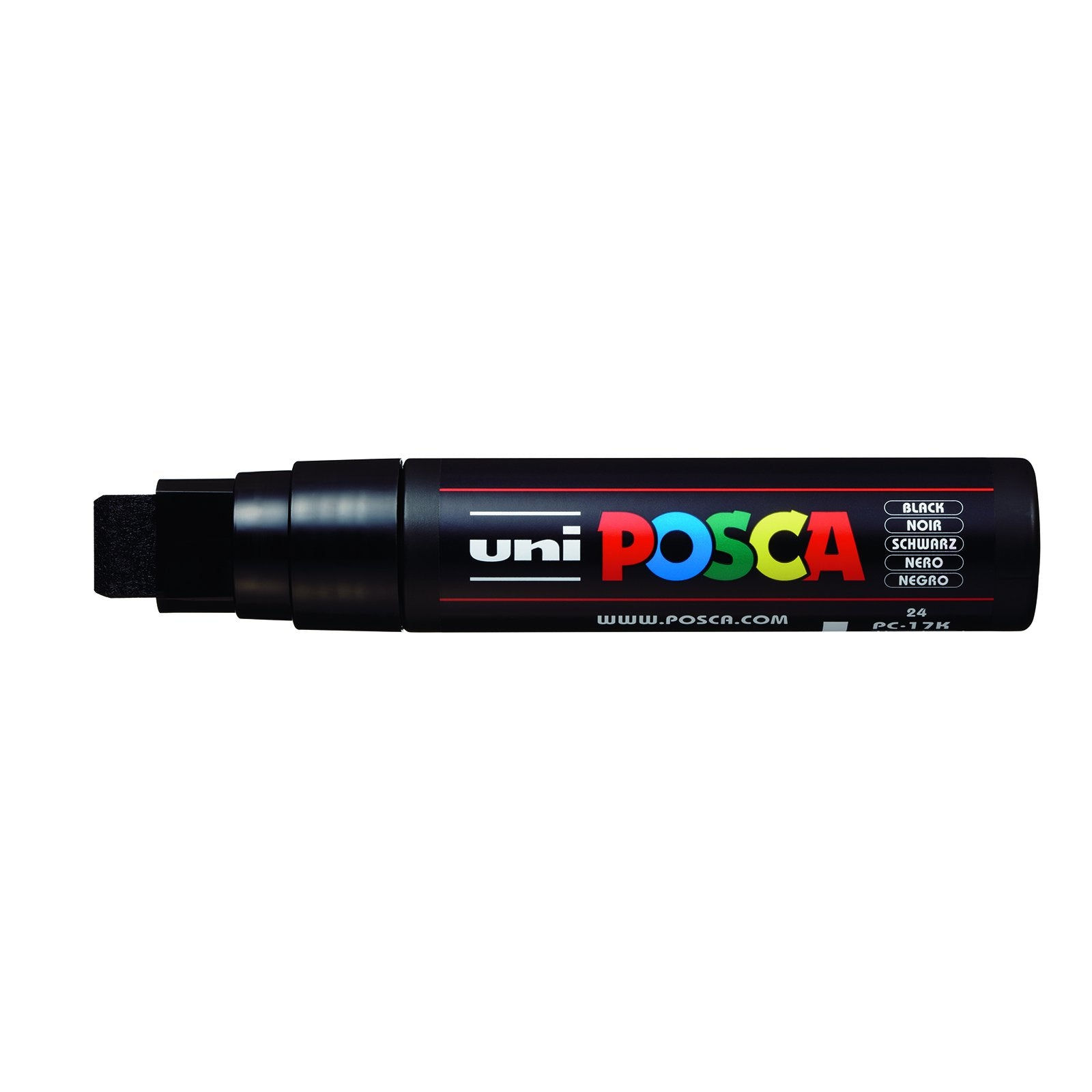 POSCA Paint Marker, PC-17K Extra Broad Rectangular Chisel, Black