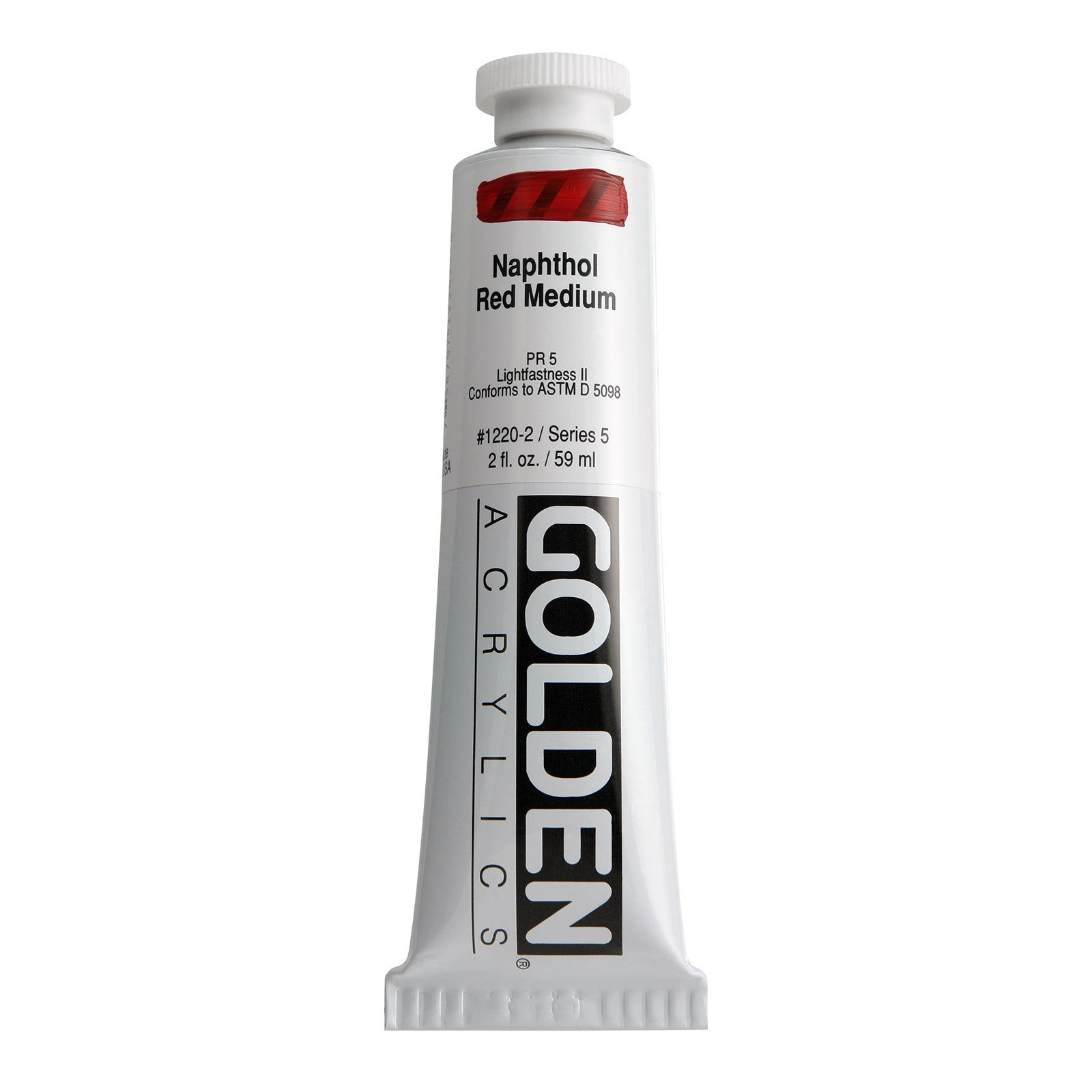 GOLDEN Heavy Body Acrylic, 2 oz., Naphthol Red Medium