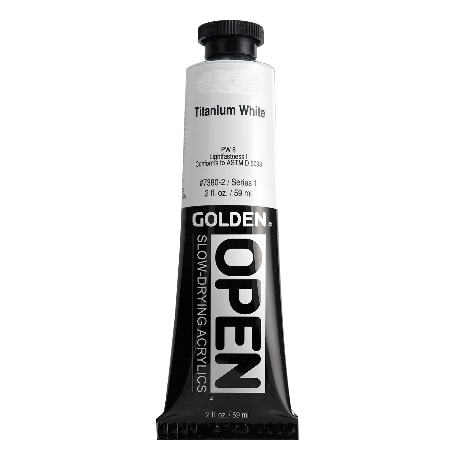 GOLDEN OPEN Acrylic, 2 oz., Titanium White