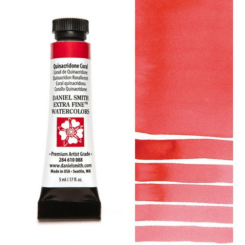 Daniel Smith Extra Fine Watercolor, 5 ml, Quinacridone Coral