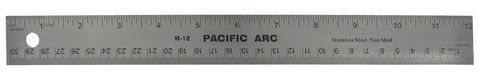 STAINLESS STEEL CORKBACK RULER INCH / METRIC 12 INCH