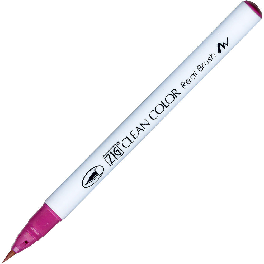 Kuretake Zig Clean Color Real Brush Marker, Dark Pink