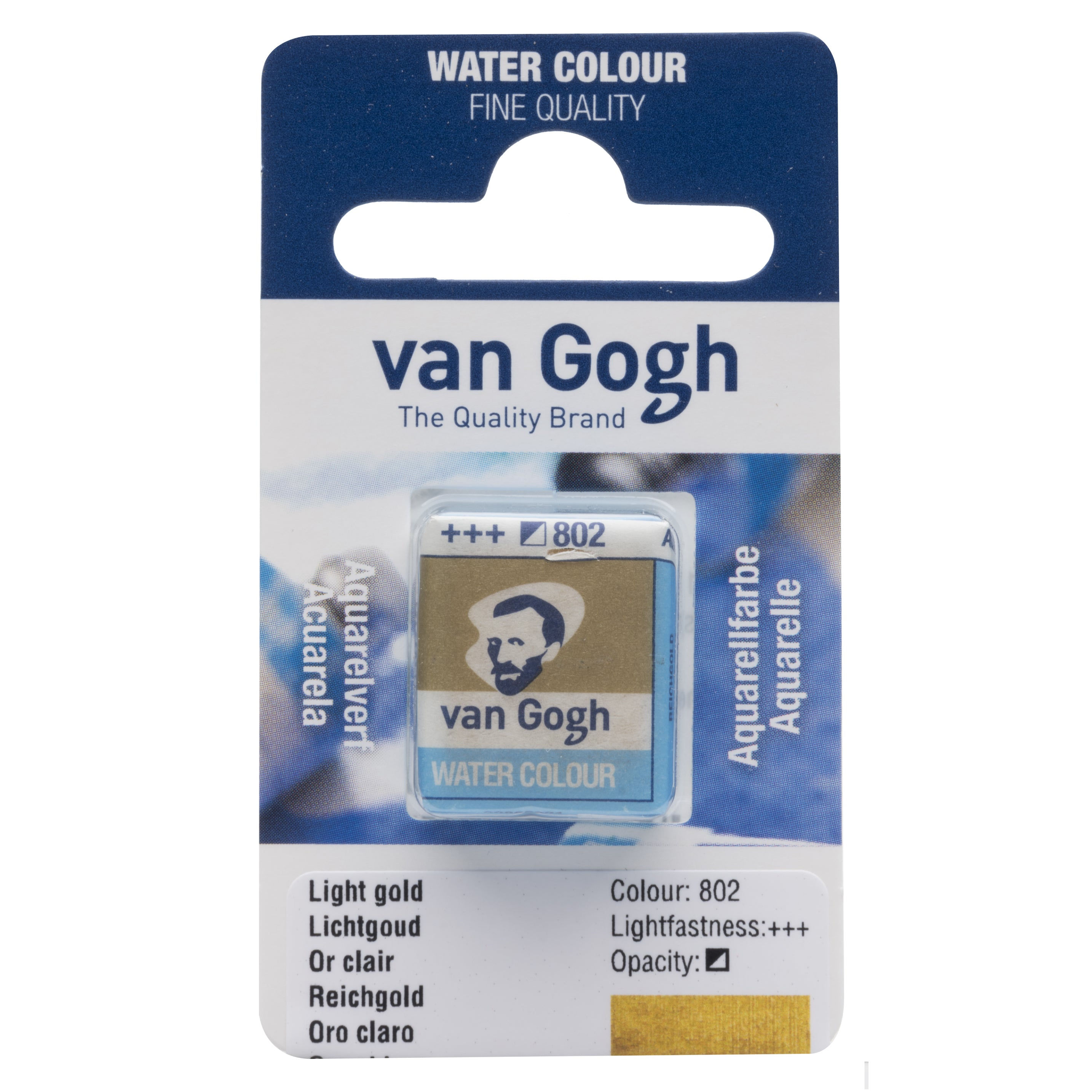 Van Gogh Watercolor, Half Pan, Light Gold