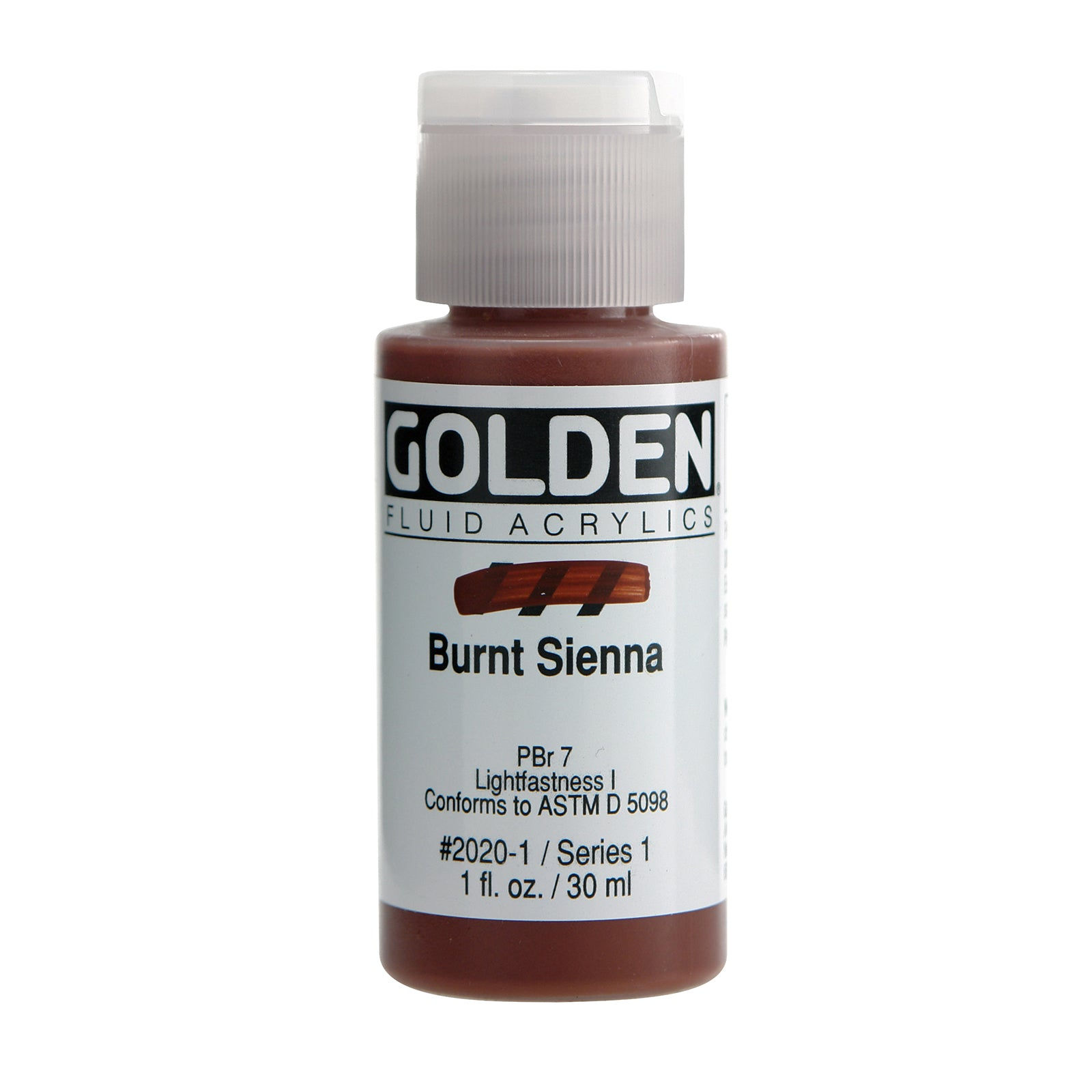 GOLDEN Fluid Acrylic, 1 oz., Burnt Sienna