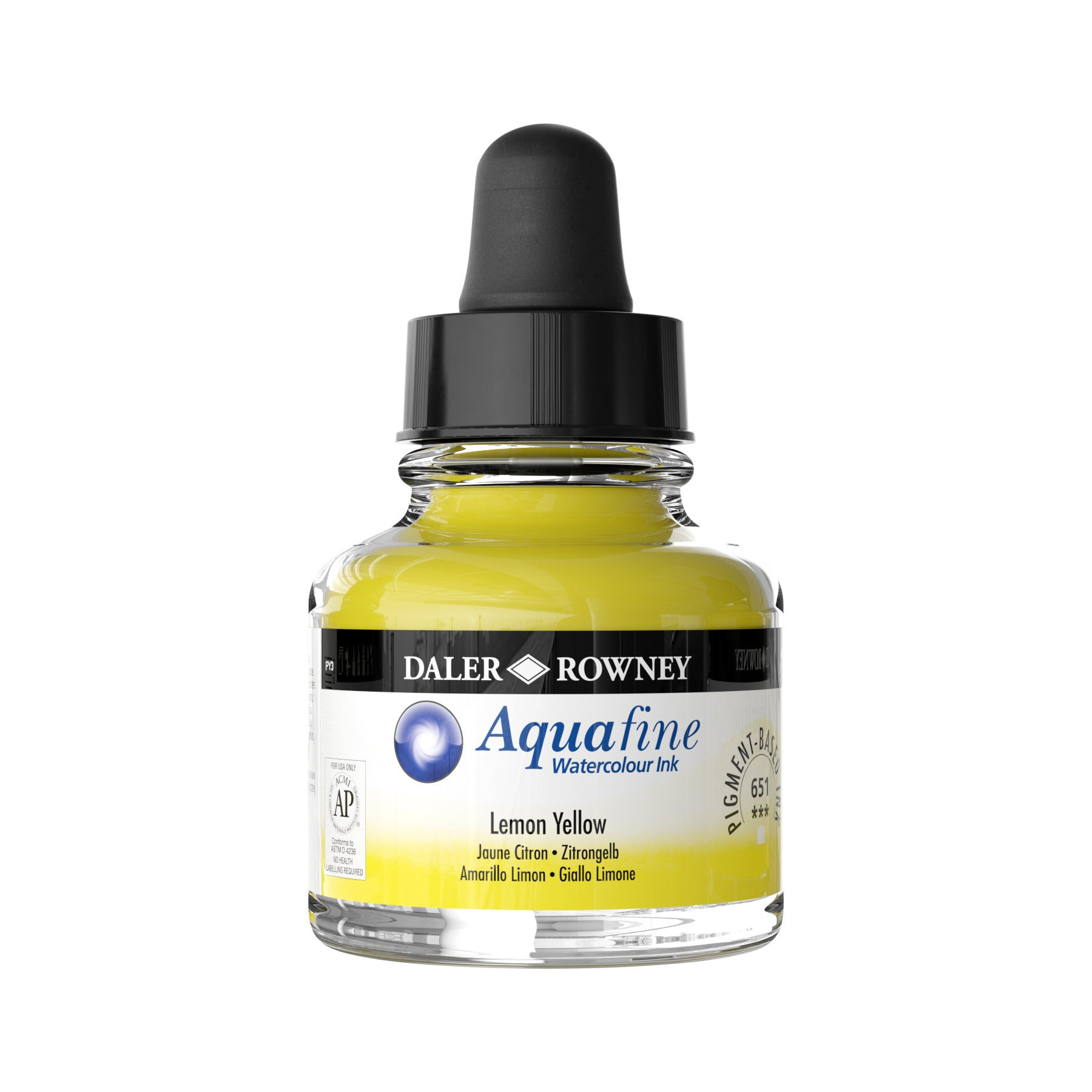 Daler-Rowney Aquafine Watercolor Ink, Lemon Yellow