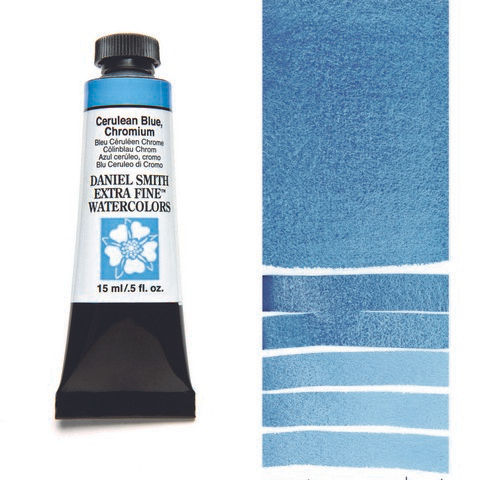 Daniel Smith Extra Fine Watercolor, 15 ml, Cerulean Blue Chromium