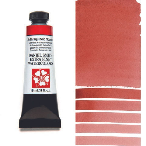 Daniel Smith Extra Fine Watercolor, 15 ml, Anthraquinoid Scarlet