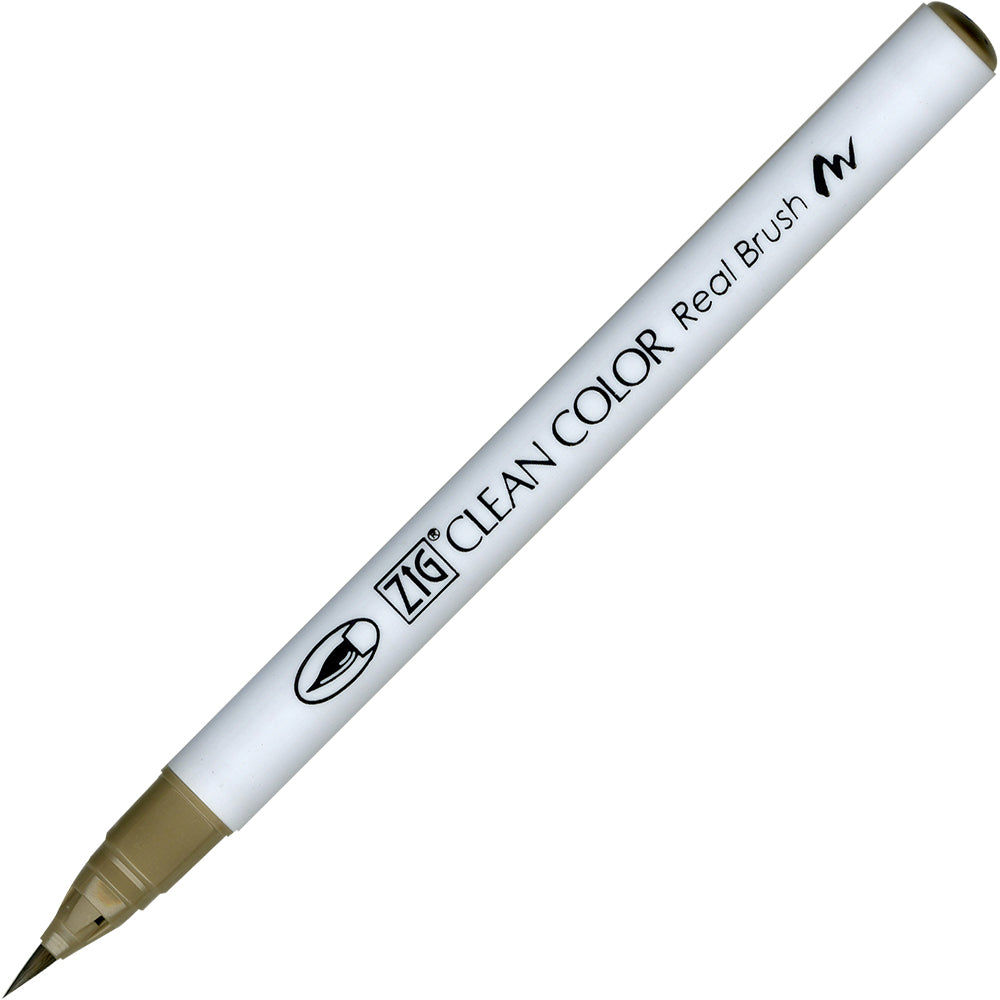 Kuretake Zig Clean Color Real Brush Marker, Mid Gray