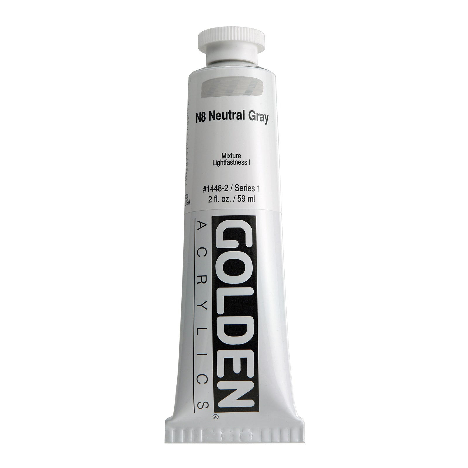 GOLDEN Heavy Body Acrylic, 2 oz., Neutral Grey N8
