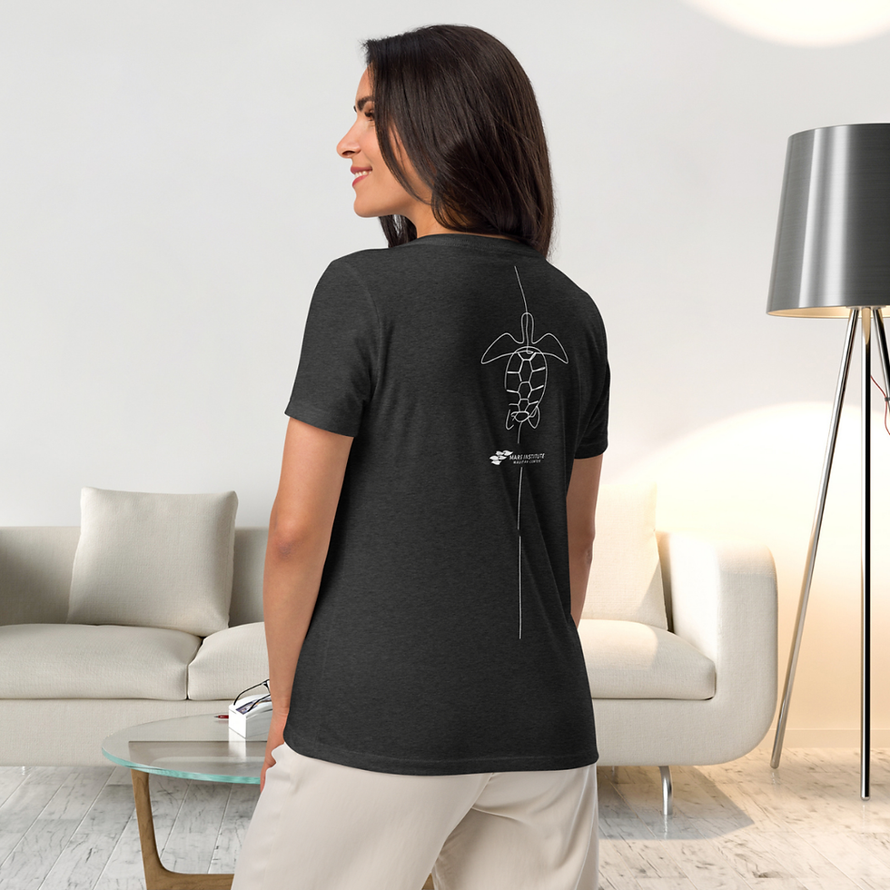 Thumbnail: Dark Grey V-Neck T-Shirt Back View