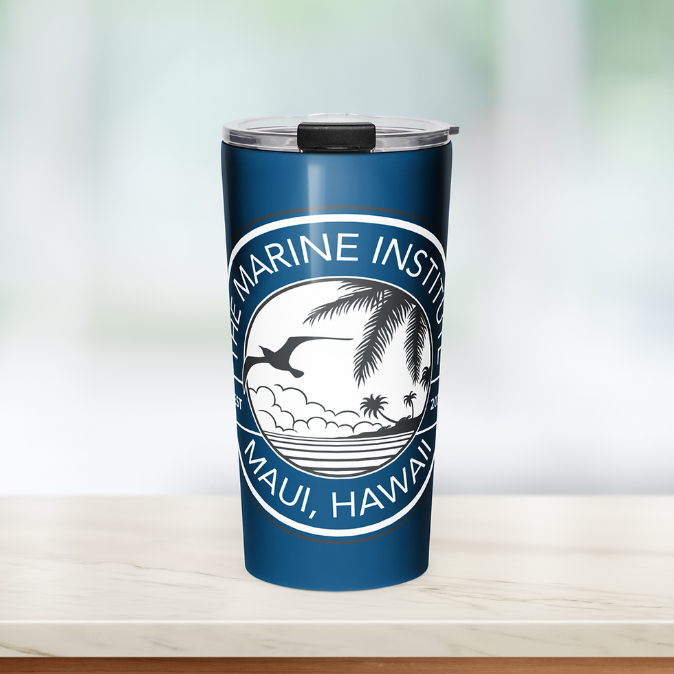 Ocean Ring logo on blue Tumbler