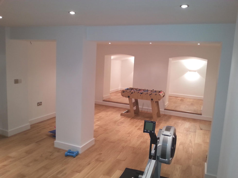 newly renovated basement