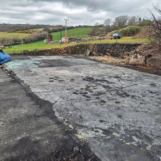 Cleared rural site after demolition works