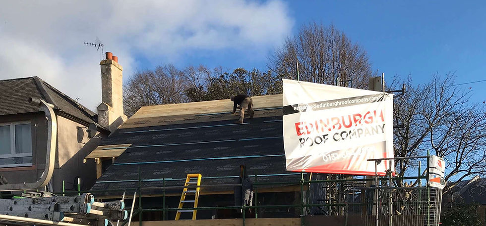 Roofer working on a roof