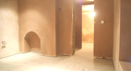 Multi room basement conversion with fresh plaster applied throughout