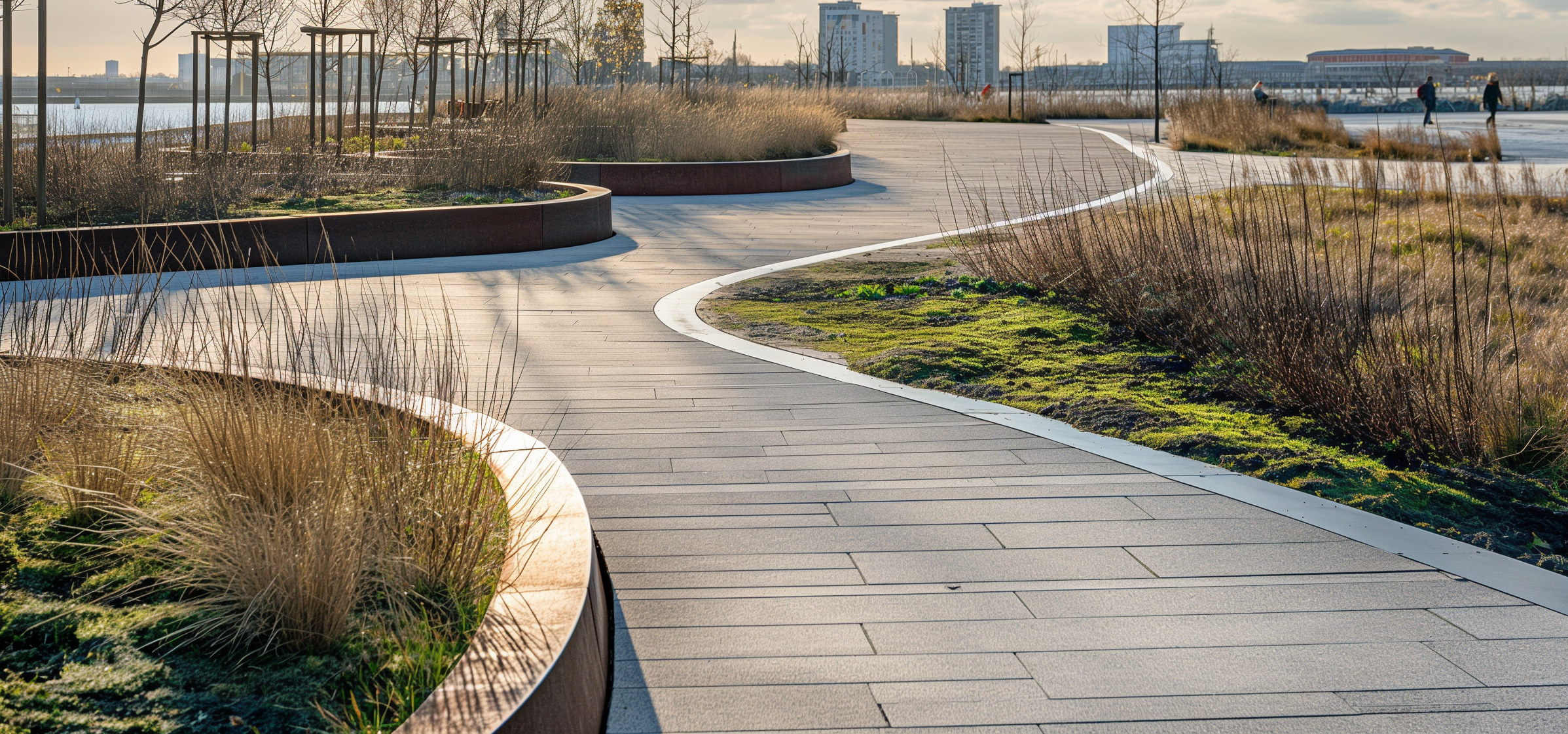 Modern outdoor pathway