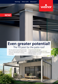 Weinor NEW! H5-post for patio roof, Even greater potential.