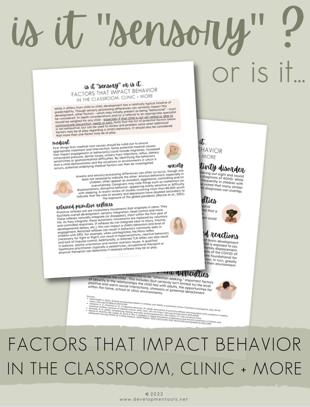"Is it Sensory, or Is It...?" Handout for Behavior, Engagement + More