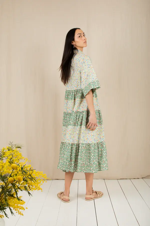 Thumbnail: Bonte Vada Spring Greens Floral Dress