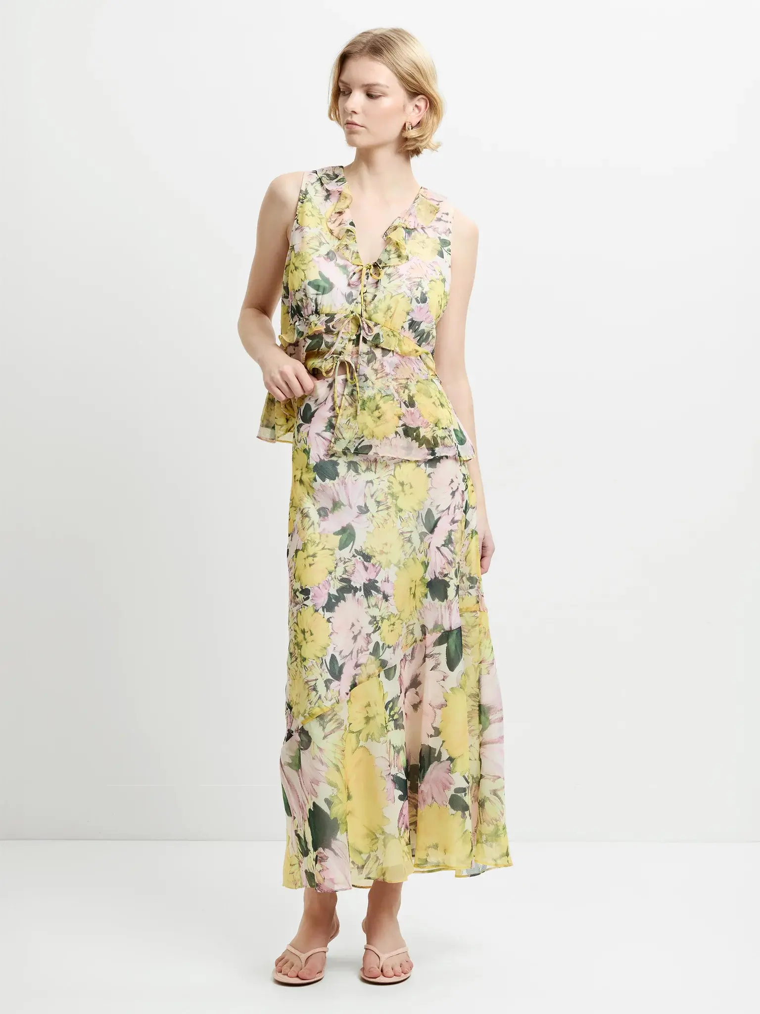 French Connection Carla Floral Sleeveless Top