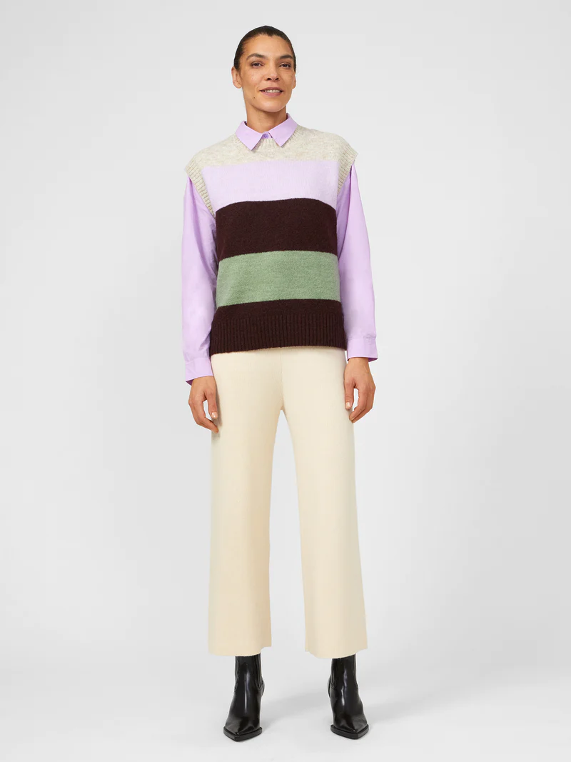 Great Plains Winter Stripe Sleeveless Knit Gooseberry.ie
