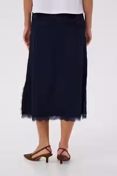 Thumbnail: Saint Tropez Teagan Navy Lace Trim Skirt