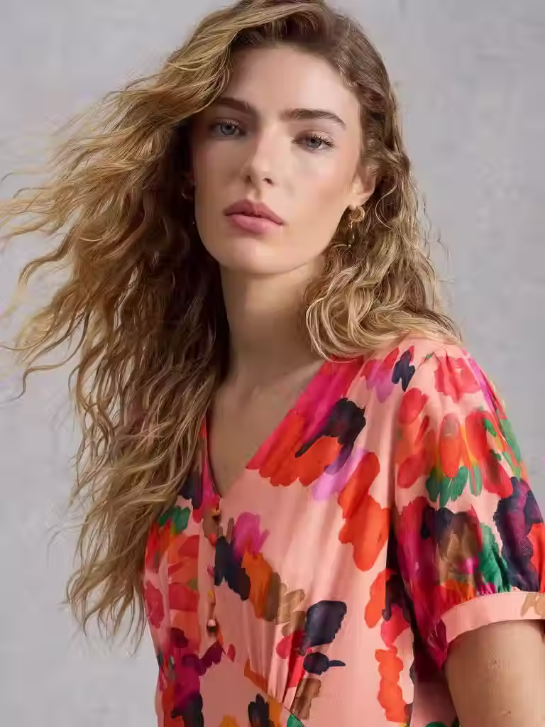 Thumbnail: White Stuff Hope Printed Bias Cut Dress