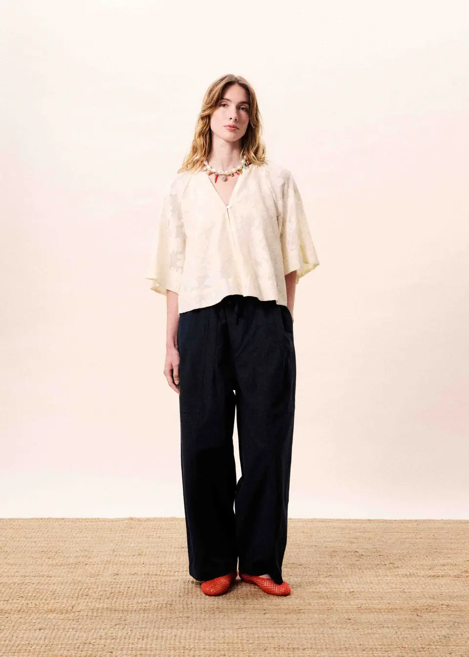 FRNCH Maresias Cream Blouse