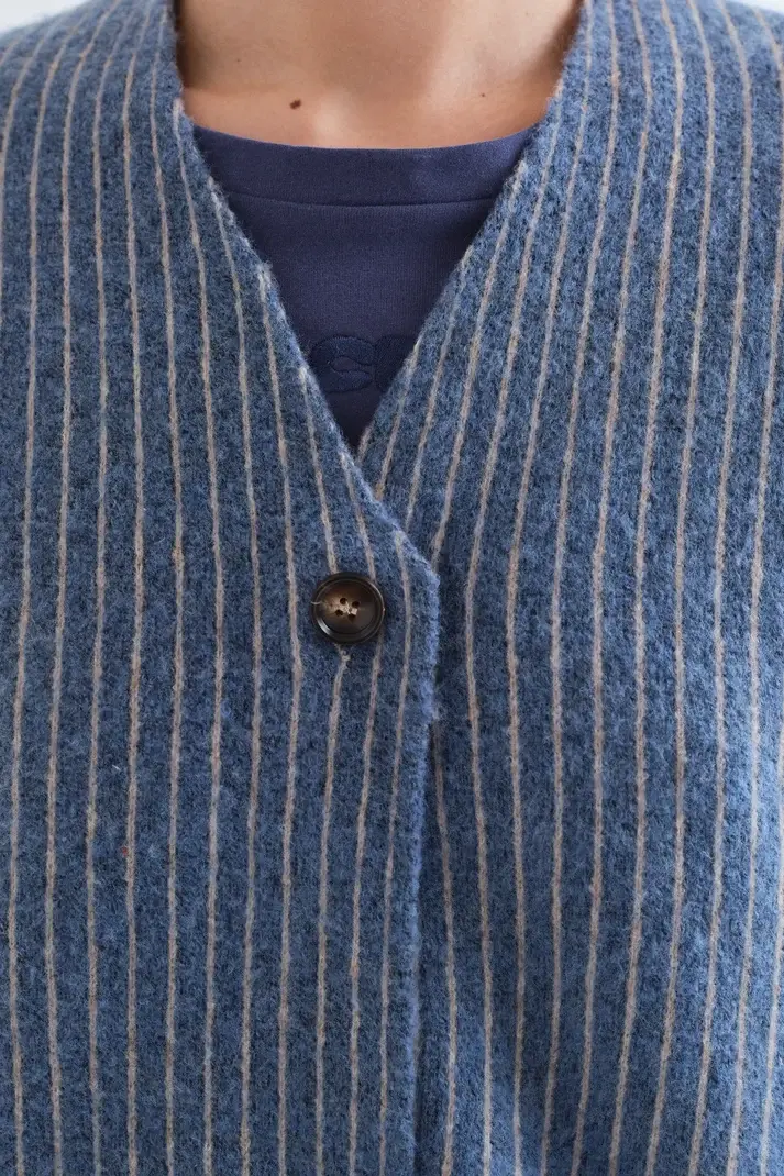 Thumbnail: Compania Fantastica Blue Striped Cardigan