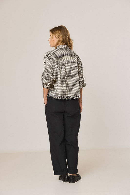 Thumbnail: Indi and Cold Contrast Embroidery Shirt