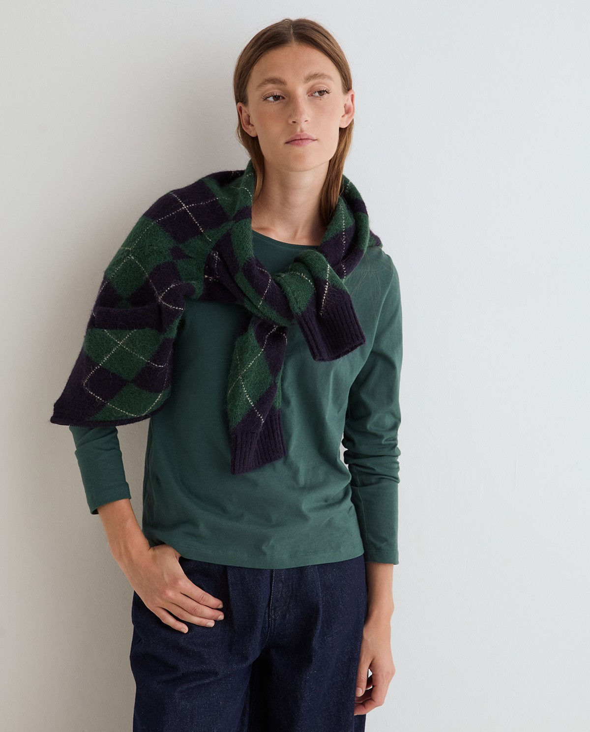 Yerse Long Sleeve Cotton T shirt