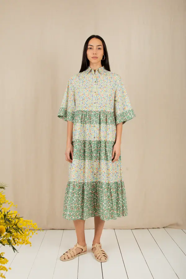 Bonte Vada Spring Greens Floral Dress