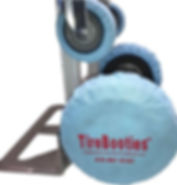 LWT TireBooties on a hand truck
