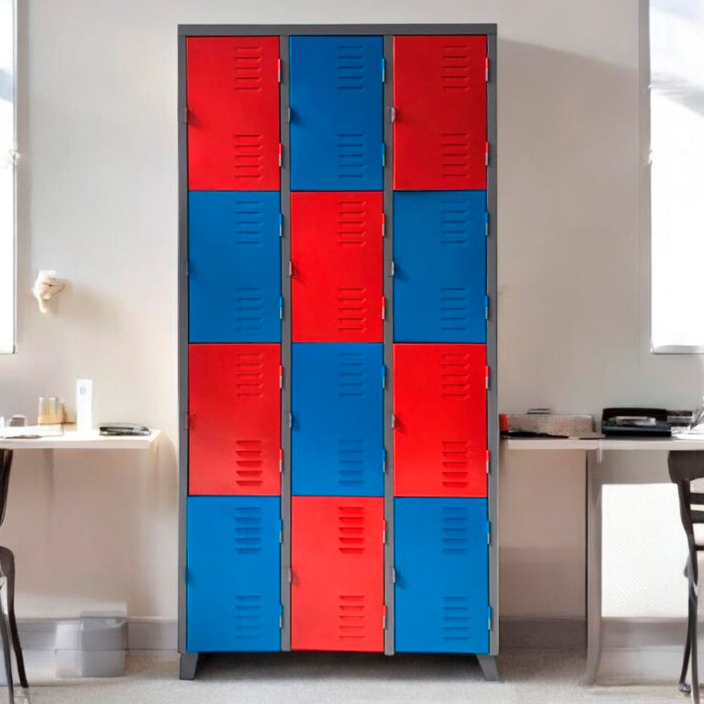 locker para vestiario 12 portas colorido