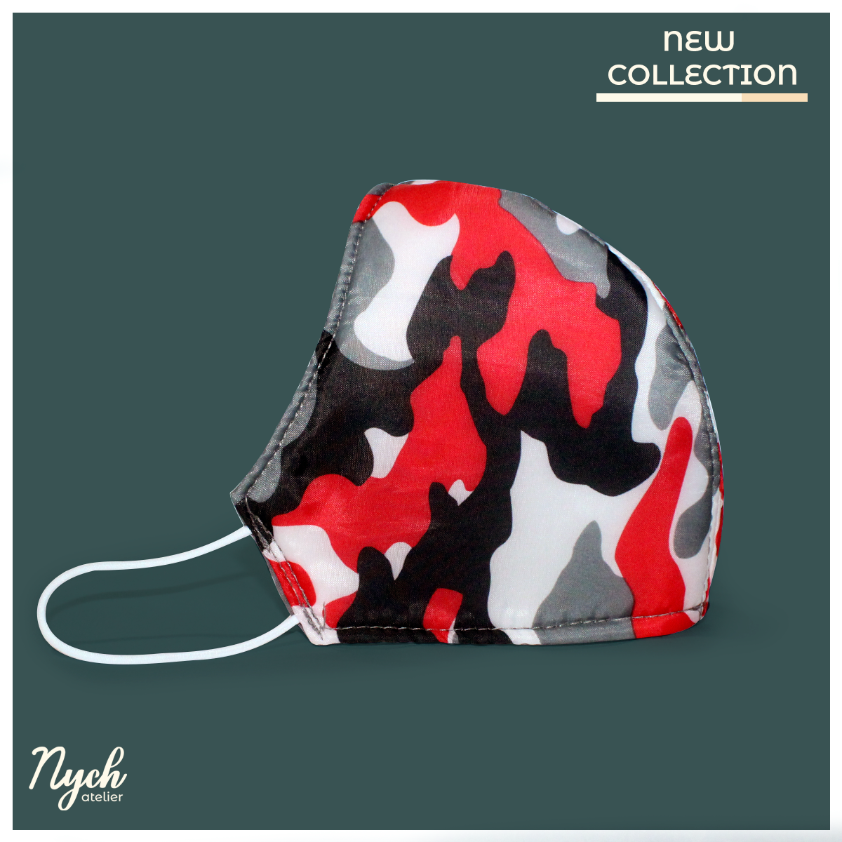 Mascarilla Camuflaje Red an Black
