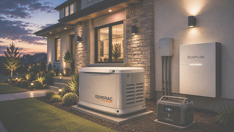 Residential home with backup power system