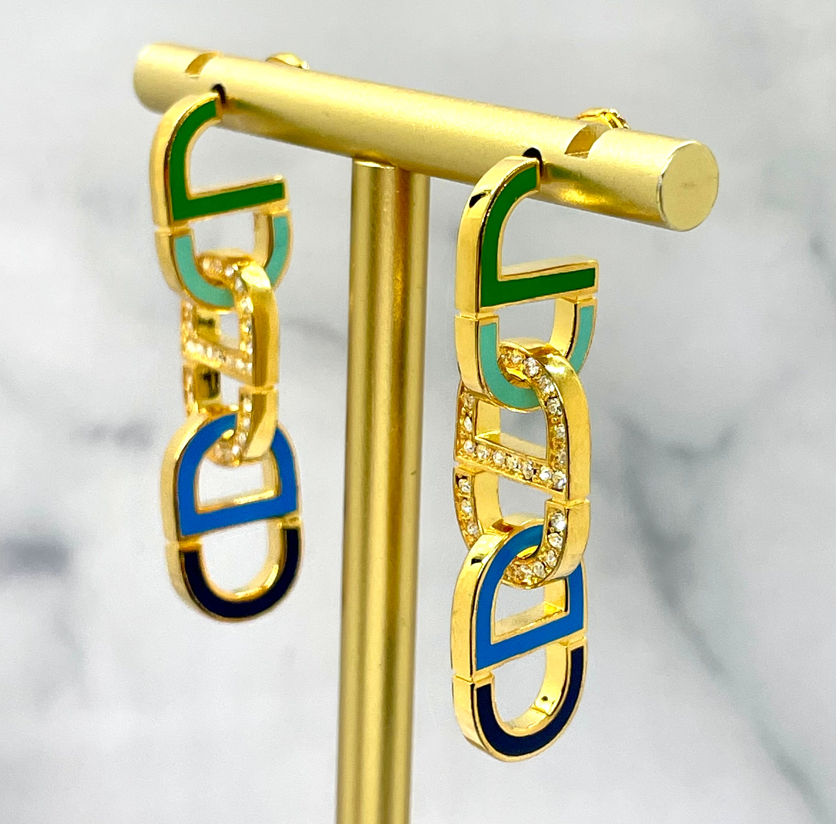 CHRISTIAN DIOR Multicolor Monogram Pendant Earrings - Pre owned
