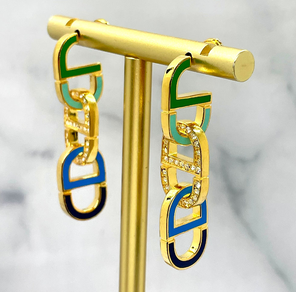 Thumbnail: CHRISTIAN DIOR Multicolor Monogram Pendant Earrings - Pre owned
