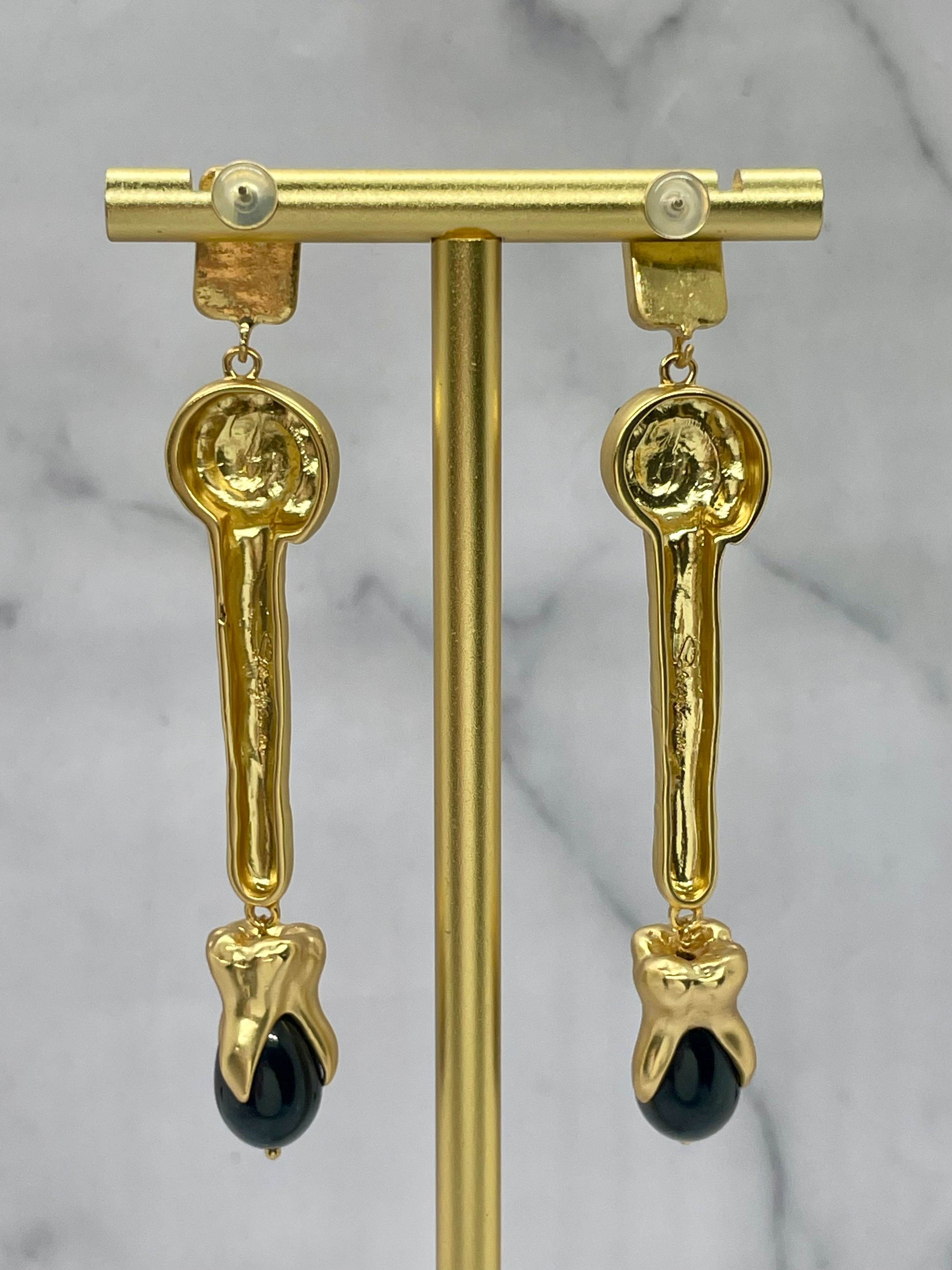 SCHIAPARELLI Statement Pendant Earrings - Pre owned