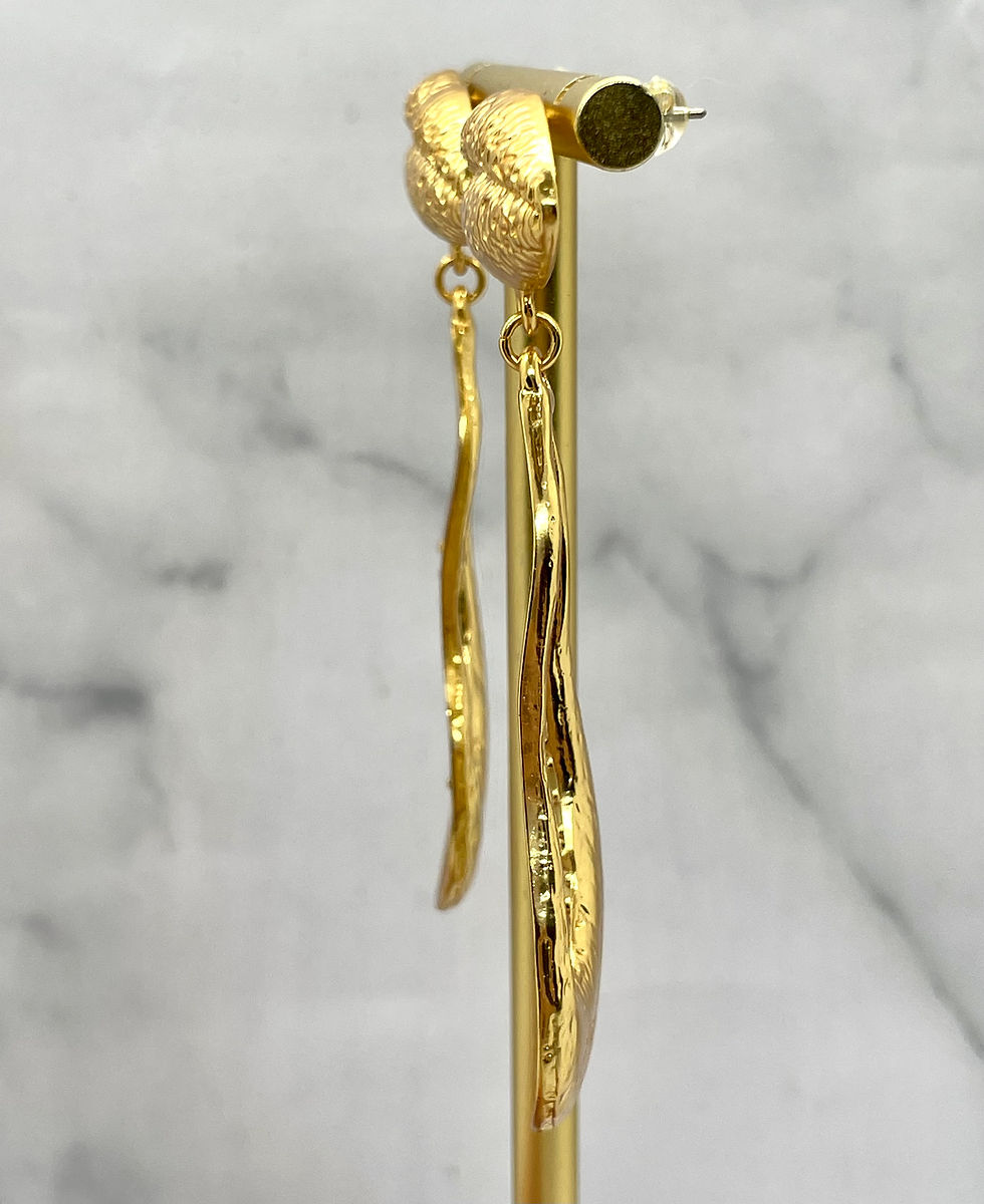 Thumbnail: SCHIAPARELLI Statement Pendant Earrings - Pre owned