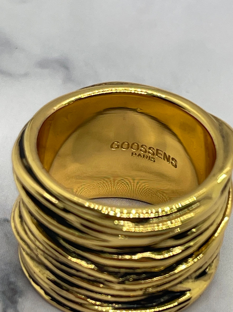 Thumbnail: GOOSSENS Paris Ariane Large Ring Size 7 - Pre-Owned