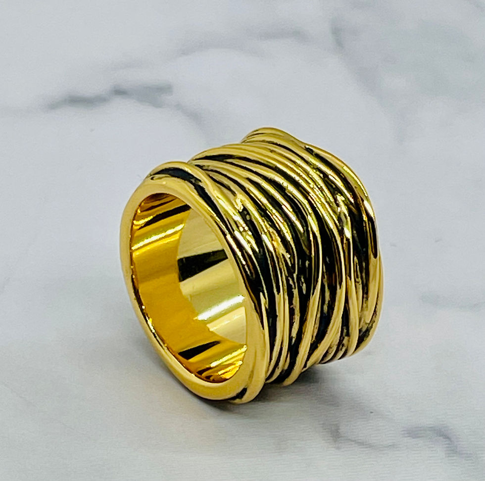 Thumbnail: GOOSSENS Paris Ariane Large Ring Size 7 - Pre-Owned