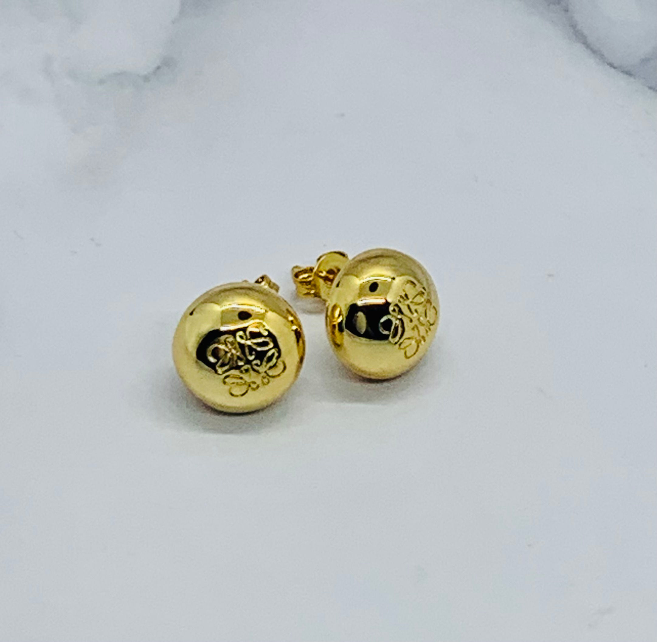 LOEWE Monogram Button Earrings - Pre-Owned