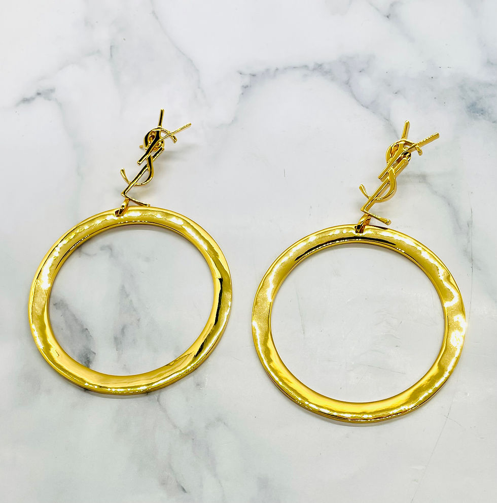 Thumbnail: YSL YVES SAINT LAURENT Hoop Earrings - Pre owned