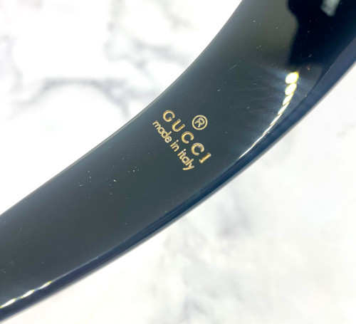 GUCCI GG Rhinestone Black Tone Hairband - Pre owned | The Refashion