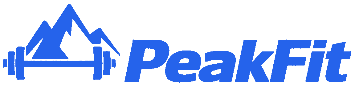 Blue stylized text reading Peak on a black background